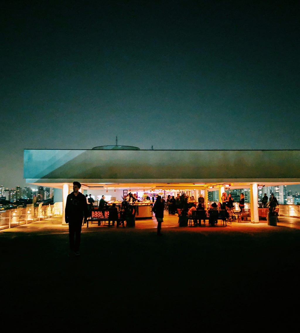 Night time shot of a venue/party